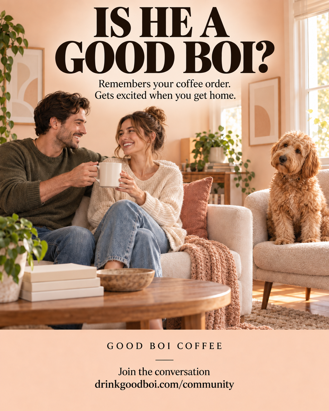 AI-created playful campaign art for the Good Boi conversation